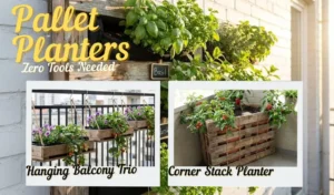 3 No-Cut Pallet Planters That Fit Balconies Under 5×5 Feet—$0 Materials, Zero Tools Needed