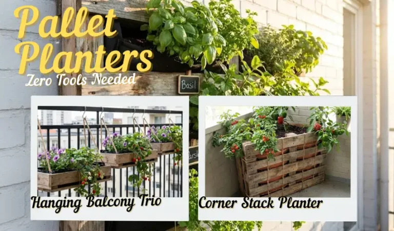 3 No-Cut Pallet Planters That Fit Balconies Under 5×5 Feet—$0 Materials, Zero Tools Needed