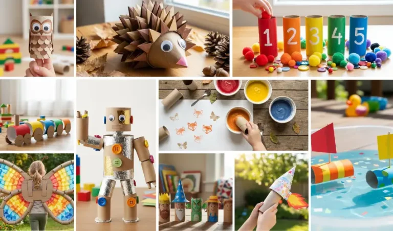 15 No-Mess, Eco-Upcycled Toilet Paper Roll Crafts for Kids Easy (1 Roll + Pantry Staples)