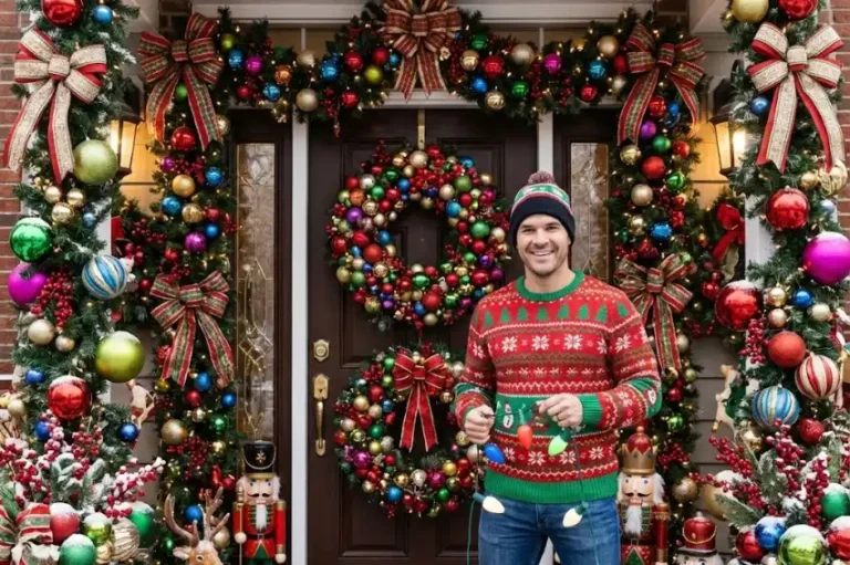Nostalgic Christmas Door Decorating Ideas: How to Create a Maximalist Holiday Entrance