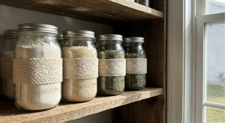 DIY Lace Mason Jar Pantry Canisters: A Step-by-Step Guide
